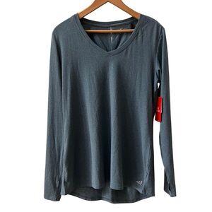 BCG Women’s Long Sleeve Open Back Tee, thumb holes, size Medium